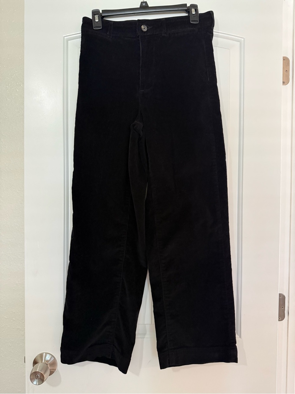 Everlane Black Wide-Leg Corduroy Pants